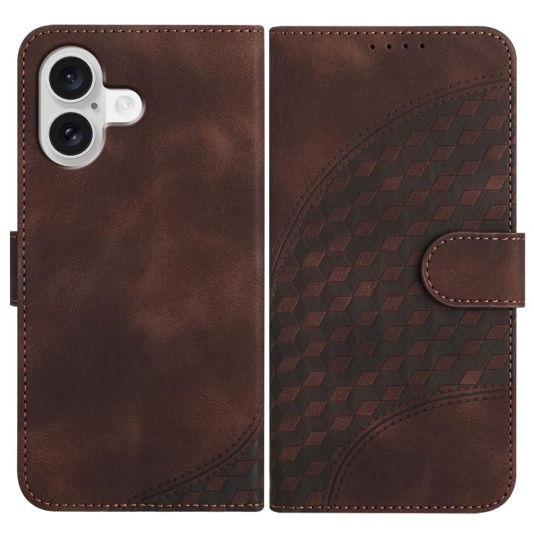 Capa de Couro para Telemóvel com Cabeça de Elefante em Relevo e Cordão, Para iPhone 17e / 16e, Para iPhone 17 Pro Max, Para iPhone 17 Pro, Para iPhone 17, Para iPhone Air, Para iPhone 16 Pro Max