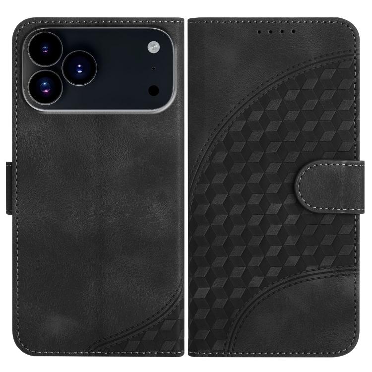 Capa de Couro para Telemóvel com Cabeça de Elefante em Relevo e Cordão, Para iPhone 17e / 16e, Para iPhone 17 Pro Max, Para iPhone 17 Pro, Para iPhone 17, Para iPhone Air, Para iPhone 16 Pro Max