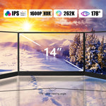 Monitor Portátil de 14 polegadas HDR 2560x1600P Ecrã IPS, 14 polegadas 2.5K