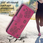 Capa de Telefone em Pele com Relevo de Quatro Folhas, Para iPhone 11 Pro, Para iPhone X / XS, Para iPhone XR, Para iPhone XS Max, Para iPhone 7 Plus / 8 Plus