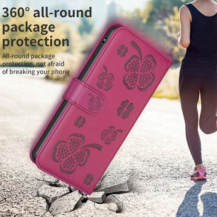 Capa de Telefone em Pele com Relevo de Quatro Folhas, Para iPhone 11 Pro, Para iPhone X / XS, Para iPhone XR, Para iPhone XS Max, Para iPhone 7 Plus / 8 Plus