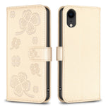 Capa de Telefone em Pele com Relevo de Quatro Folhas, Para iPhone 11 Pro, Para iPhone X / XS, Para iPhone XR, Para iPhone XS Max, Para iPhone 7 Plus / 8 Plus
