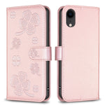 Capa de Telefone em Pele com Relevo de Quatro Folhas, Para iPhone 11 Pro, Para iPhone X / XS, Para iPhone XR, Para iPhone XS Max, Para iPhone 7 Plus / 8 Plus