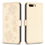 Capa de Telefone em Pele com Relevo de Quatro Folhas, Para iPhone 11 Pro, Para iPhone X / XS, Para iPhone XR, Para iPhone XS Max, Para iPhone 7 Plus / 8 Plus