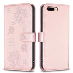 Capa de Telefone em Pele com Relevo de Quatro Folhas, Para iPhone 11 Pro, Para iPhone X / XS, Para iPhone XR, Para iPhone XS Max, Para iPhone 7 Plus / 8 Plus