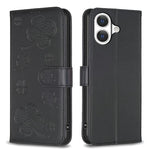 Capa de Telefone em Pele com Relevo de Quatro Folhas, Para iPhone 17 Pro Max, Para iPhone 17 Pro, Para iPhone 17, Para iPhone Air, Para iPhone 16 Pro Max, Para iPhone 16 Pro, Para iPhone 16 Plus, Para iPhone 16