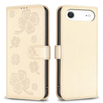 Capa de Telefone em Pele com Relevo de Quatro Folhas, Para iPhone 17 Pro Max, Para iPhone 17 Pro, Para iPhone 17, Para iPhone Air, Para iPhone 16 Pro Max, Para iPhone 16 Pro, Para iPhone 16 Plus, Para iPhone 16