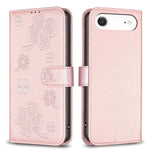 Capa de Telefone em Pele com Relevo de Quatro Folhas, Para iPhone 17 Pro Max, Para iPhone 17 Pro, Para iPhone 17, Para iPhone Air, Para iPhone 16 Pro Max, Para iPhone 16 Pro, Para iPhone 16 Plus, Para iPhone 16
