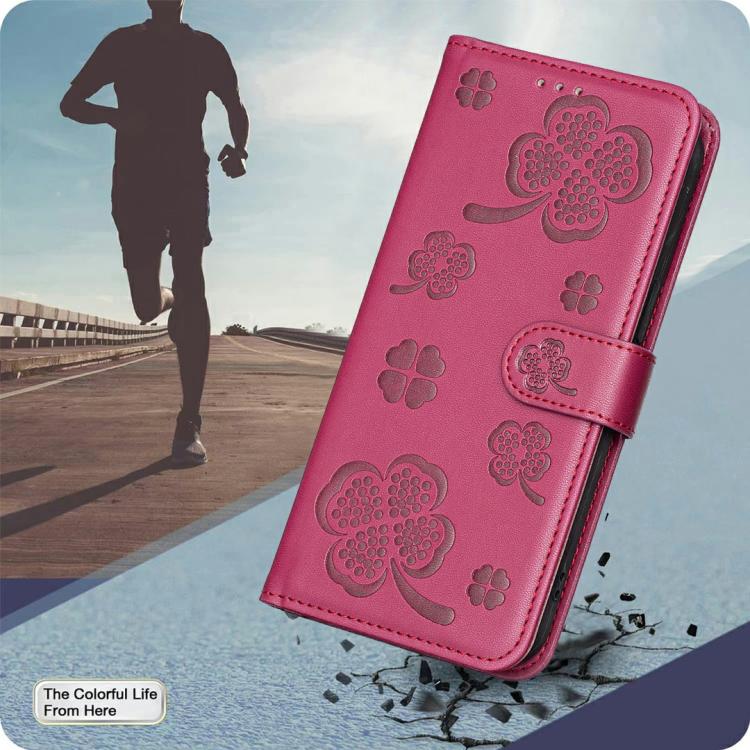 Capa de Telefone em Pele com Relevo de Quatro Folhas, Para iPhone 17 Pro Max, Para iPhone 17 Pro, Para iPhone 17, Para iPhone Air, Para iPhone 16 Pro Max, Para iPhone 16 Pro, Para iPhone 16 Plus, Para iPhone 16