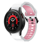 Pulseira de Relógio em Silicone com Textura Ondulada e Duas Cores, Para Samsung Galaxy Watch 6