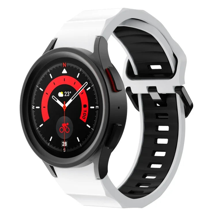 Pulseira de Relógio em Silicone com Textura Ondulada e Duas Cores, Para Samsung Galaxy Watch 6