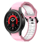 Pulseira de Relógio em Silicone com Textura Ondulada e Duas Cores, Para Samsung Galaxy Watch 6