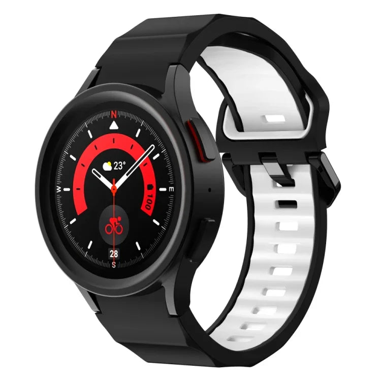 Pulseira de Relógio em Silicone com Textura Ondulada e Duas Cores, Para Samsung Galaxy Watch 6