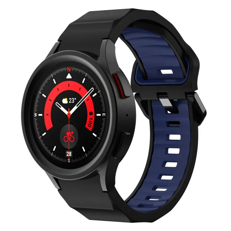 Pulseira de Relógio em Silicone com Textura Ondulada e Duas Cores, Para Samsung Galaxy Watch 6