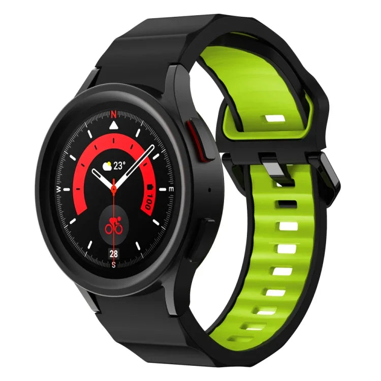 Pulseira de Relógio em Silicone com Textura Ondulada e Duas Cores, Para Samsung Galaxy Watch 6