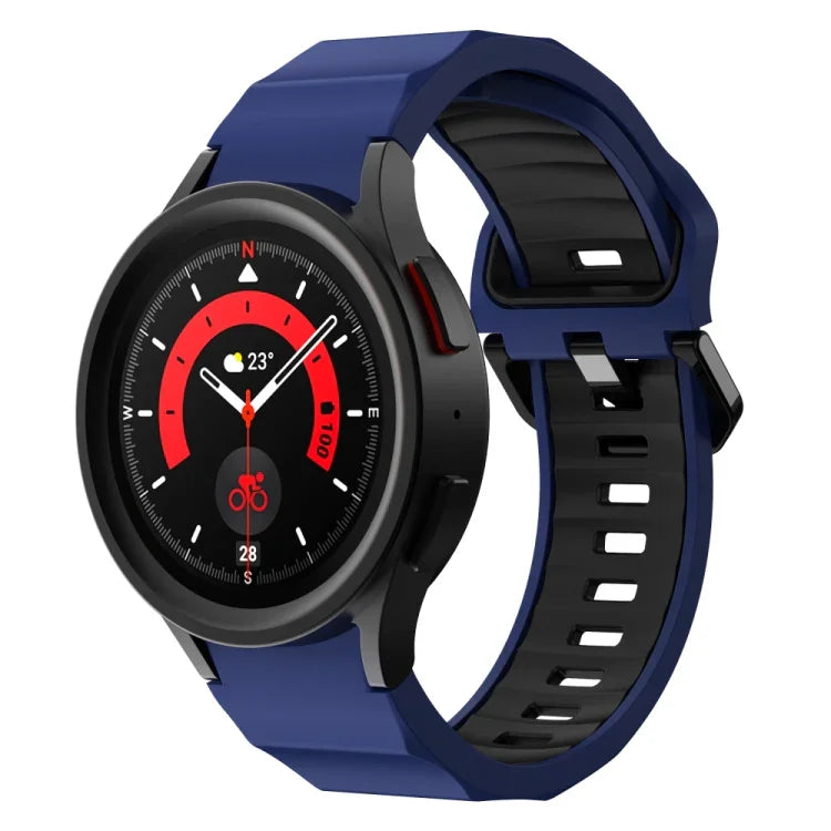 Pulseira de Relógio em Silicone com Textura Ondulada e Duas Cores, Para Samsung Galaxy Watch 6