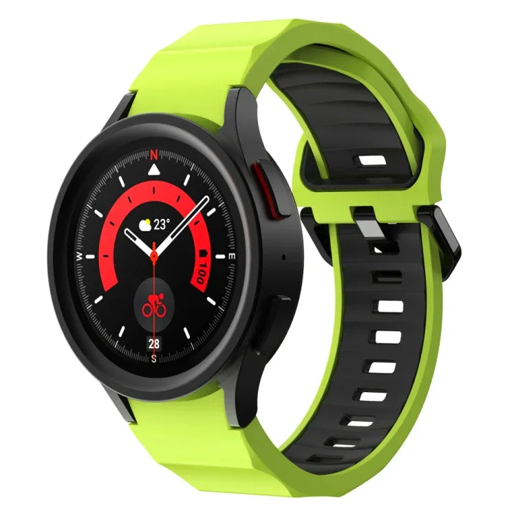 Pulseira de Relógio em Silicone com Textura Ondulada e Duas Cores, Para Samsung Galaxy Watch 6