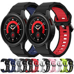 Pulseira de Relógio em Silicone com Textura Ondulada e Duas Cores, Para Samsung Galaxy Watch 6