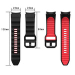 Pulseira de Relógio em Silicone com Textura Ondulada e Duas Cores, Para Samsung Galaxy Watch 6