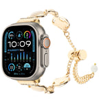 Shell Metal Chain Bracelet Watch Band, For Apple Watch SE 2023 44mm, For Apple Watch SE 2023 40mm, For Apple Watch Ultra 2 49mm, For Apple Watch Series 9 45mm, For Apple Watch Series 9 41mm, For Apple Watch Ultra 49mm, For Apple Watch Series 8 41mm    ...