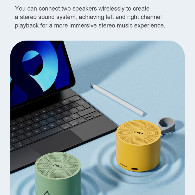 EWA A129 Altifalante Metálico Mini Bluetooth 5.0 com Radiador de Graves