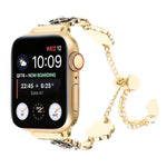Camellia Metal Chain Bracelet Watch Band, For Apple Watch SE 2023 44mm, For Apple Watch SE 2023 40mm, For Apple Watch Ultra 2 49mm, For Apple Watch Series 9 45mm, For Apple Watch Series 9 41mm, For Apple Watch Ultra 49mm, For Apple Watch Series 8 41mm ...