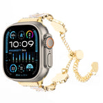 Camellia Metal Chain Bracelet Watch Band, For Apple Watch SE 2023 44mm, For Apple Watch SE 2023 40mm, For Apple Watch Ultra 2 49mm, For Apple Watch Series 9 45mm, For Apple Watch Series 9 41mm, For Apple Watch Ultra 49mm, For Apple Watch Series 8 41mm ...