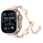 Camellia Metal Chain Bracelet Watch Band, For Apple Watch SE 2023 44mm, For Apple Watch SE 2023 40mm, For Apple Watch Ultra 2 49mm, For Apple Watch Series 9 45mm, For Apple Watch Series 9 41mm, For Apple Watch Ultra 49mm, For Apple Watch Series 8 41mm ...