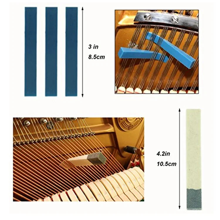 Conjunto de Ferramentas para Afinação de Piano 16 em 1, Chave de Afinação de Piano 16 em 1