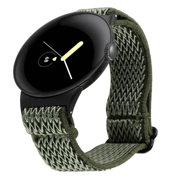 Correia de Relógio em Nylon Trançado Ondulado 20mm, Para Google Pixel Watch 4 / 3 / 2 / 1 41mm