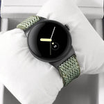 Correia de Relógio em Nylon Trançado Ondulado 20mm, Para Google Pixel Watch 4 / 3 / 2 / 1 41mm