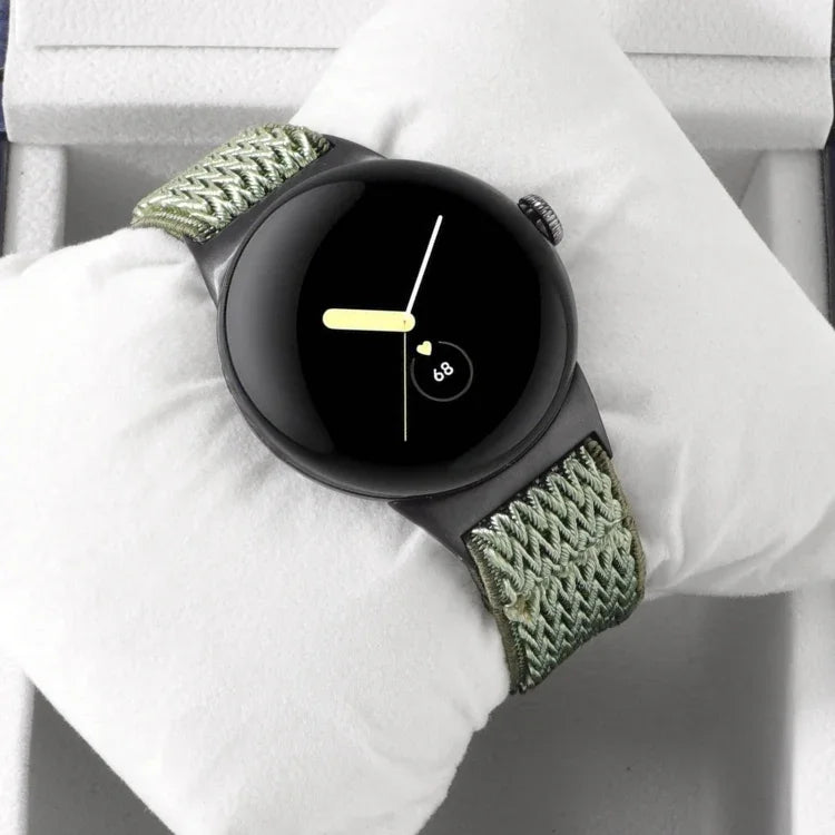Correia de Relógio em Nylon Trançado Ondulado 20mm, Para Google Pixel Watch 4 / 3 / 2 / 1 41mm