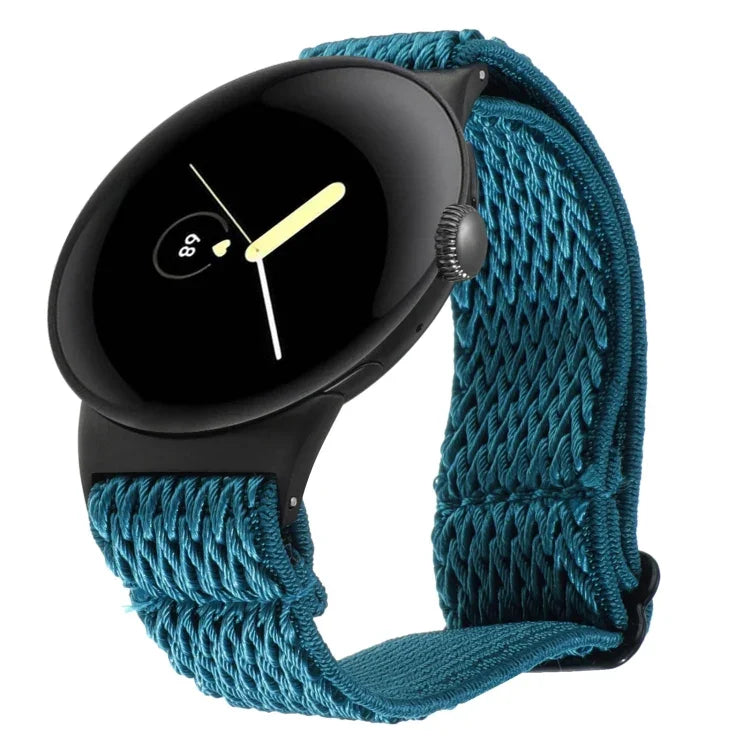 Correia de Relógio em Nylon Trançado Ondulado 20mm, Para Google Pixel Watch 4 / 3 / 2 / 1 41mm