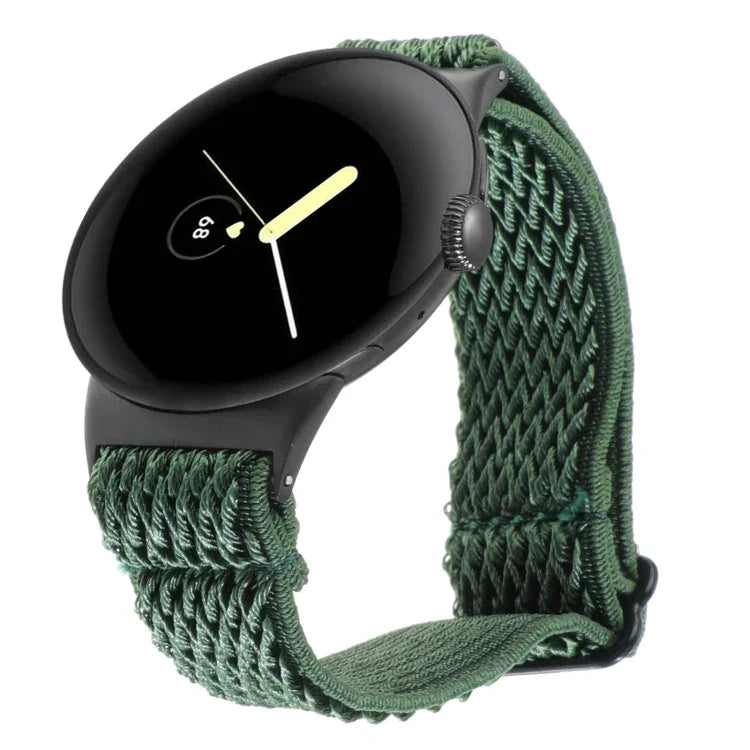 Correia de Relógio em Nylon Trançado Ondulado 20mm, Para Google Pixel Watch 4 / 3 / 2 / 1 41mm
