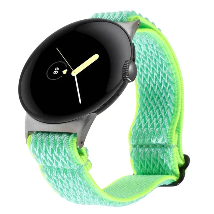 Correia de Relógio em Nylon Trançado Ondulado 20mm, Para Google Pixel Watch 4 / 3 / 2 / 1 41mm