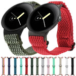 Correia de Relógio em Nylon Trançado Ondulado 20mm, Para Google Pixel Watch 4 / 3 / 2 / 1 41mm