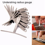 Régua em T para Guitarra 9 em 1, Medidor de Braço, Escala, Curvatura dos Trastes, Curvatura do Espaçamento das Cordas, Paquímetro Ajustável, Régua em T para Guitarra 9 em 1