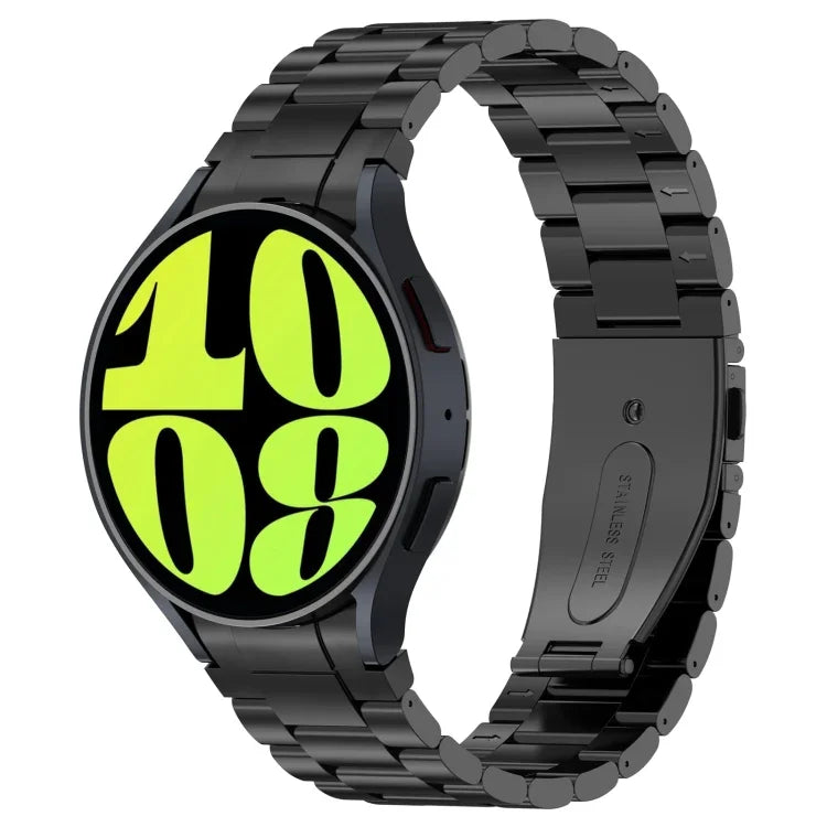 Pulseira de Relógio em Metal Estilo Botão com Três Contas, Para Samsung Galaxy Watch6/6 Classic/5/5 Pro