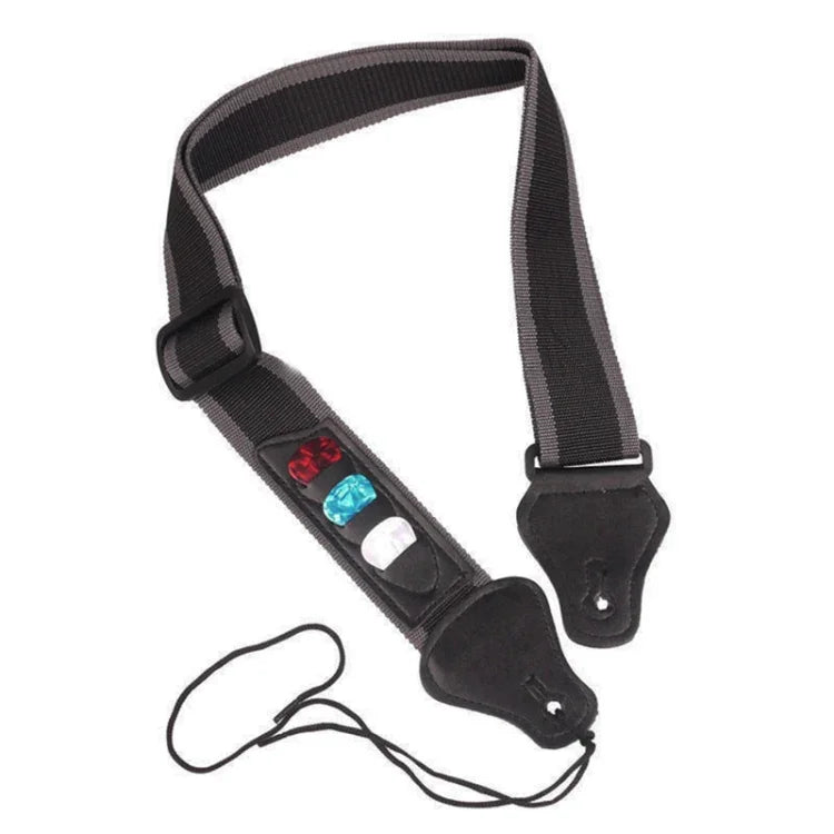 Correia para Guitarra Acústica Elétrica Folk com 3 Palhetas, Cor Aleatória, Correia para Guitarra