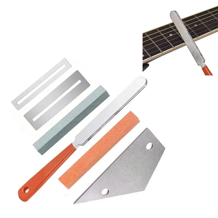 Conjunto de Ferramentas para Polimento e Nivelamento de Trastes de Guitarra, Lima para Polimento de Trastes de Guitarra