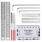 Conjunto de Ferramentas para Reparação de Guitarra, Lima, Chave, Cortador e Enrolador de Cordas, Polimento de Trastes, Kit de Reparação de Guitarra