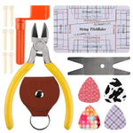 Conjunto de Ferramentas para Reparação de Guitarra, Lima, Chave, Cortador e Enrolador de Cordas, Polimento de Trastes, Kit de Reparação de Guitarra