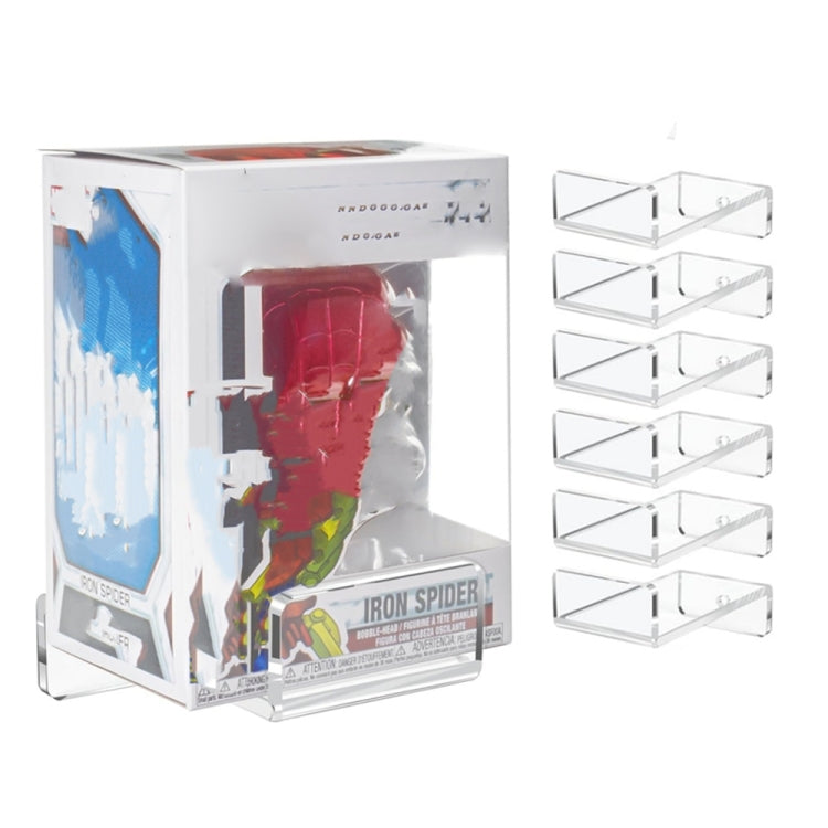 YX075 Conjunto de 6 suportes de armazenamento acrílicos para ornamentos de anime, suporte de parede, YX075