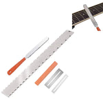 Régua de Medição para Braço de Guitarra, Lima para Afiação, Régua para Entalhes no Braço, Almofada para Polimento de Trastes, Régua de Medição para Braço de Guitarra