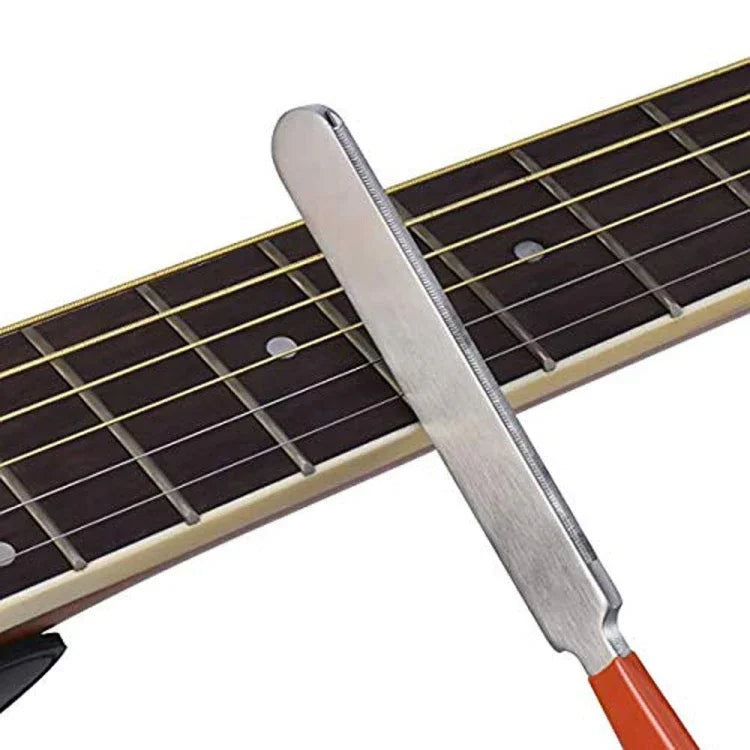 Régua de Medição para Braço de Guitarra, Lima para Afiação, Régua para Entalhes no Braço, Almofada para Polimento de Trastes, Régua de Medição para Braço de Guitarra