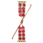 Hexagonal Stones Drawstring Chain Watch Band, For Apple Watch 42mm, For Apple Watch 38mm