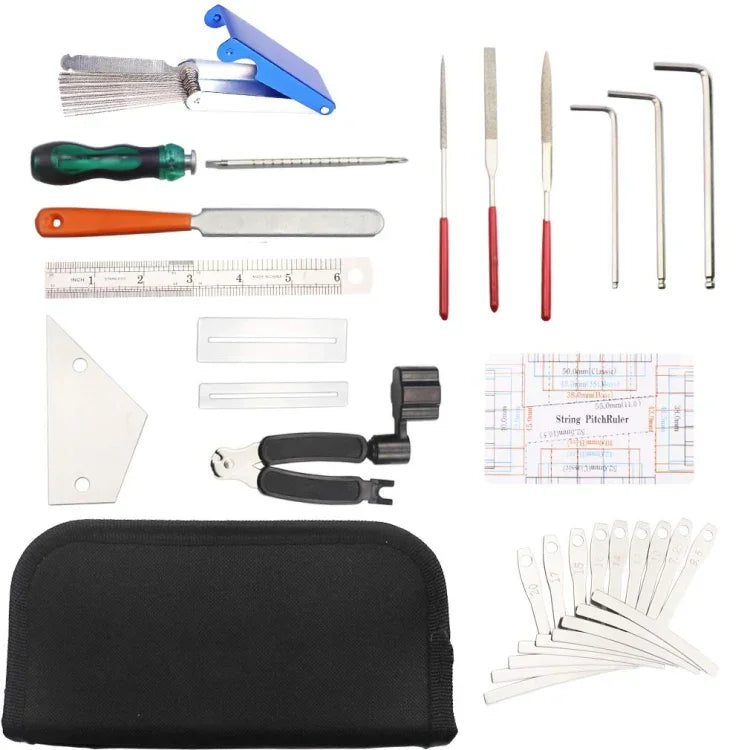 Conjunto de Ferramentas para Troca de Cordas de Guitarra 9 em 1, Ferramentas para Troca de Cordas de Guitarra 9 em 1