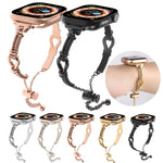 Twist Metal Bracelet Chain Watch Band, For Apple Watch SE 2023 44mm, For Apple Watch SE 2023 40mm, For Apple Watch Ultra 2 49mm, For Apple Watch Series 9 45mm, For Apple Watch Series 9 41mm, For Apple Watch Ultra 49mm, For Apple Watch Series 8 41mm    ...