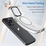 Capa de Telefone MagSafe em TPU Translúcido Fosco + PC com Cobertura Total, Para iPhone 16 Pro, Para iPhone 16 Plus, Para iPhone 16, Para iPhone 15 Pro Max, Para iPhone 15 Pro