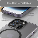 Capa de Telefone MagSafe em TPU Translúcido Fosco + PC com Cobertura Total, Para iPhone 16 Pro, Para iPhone 16 Plus, Para iPhone 16, Para iPhone 15 Pro Max, Para iPhone 15 Pro